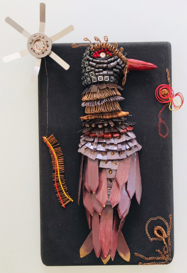 #oiseau #art récupération #sculpture #soleil métal