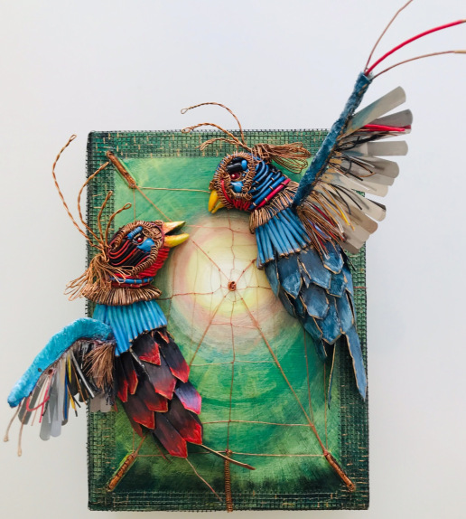 #oiseau #art récupération #sculpture #Duo